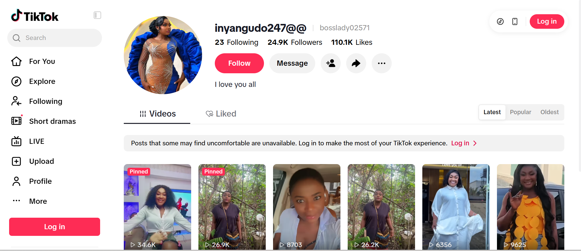 inyangudo247 TikTok Account
